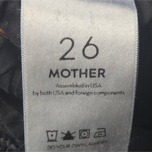 Mother High Waisted Looker Ankle Fray Jean Blackbird Size 26 - Picture 4 of 8